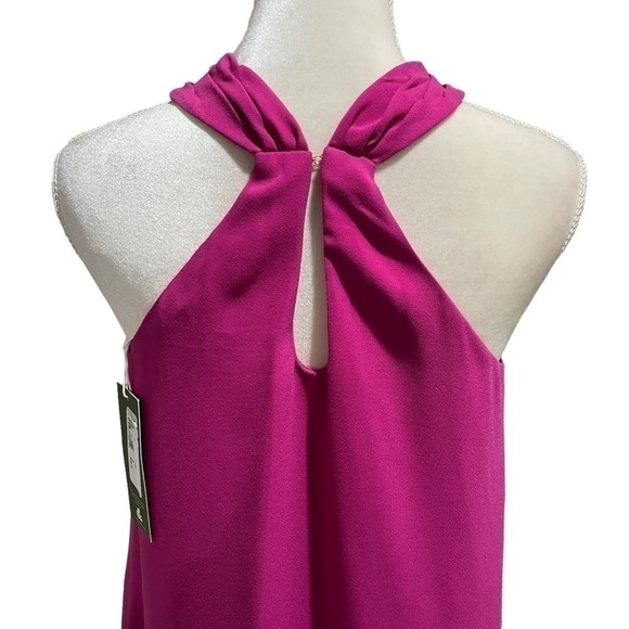 Trina Turk NWT Small Verge Mini Dress Women's Sleeveless Tie Neck Fuschia Pink - Picture 12 of 14